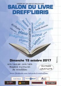 Affiche du salon du livre de Dréfféac (15.10.2017)