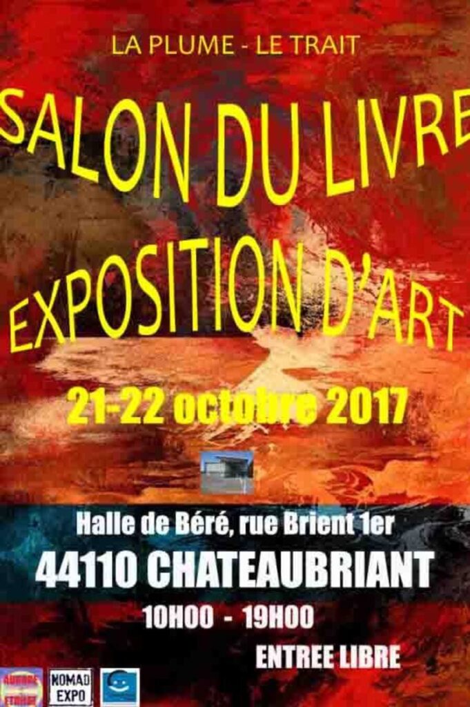 Affiche du salon du livre de Chateaubriant (21 & 22.10.2017)