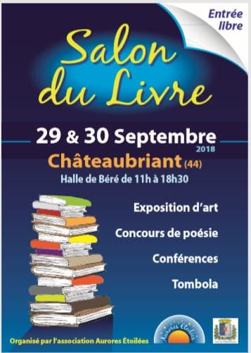 Affiche du 3ème salon du livre de Châteaubriant les 29 & 30.09.2018