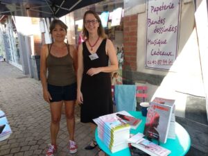 Séance de dédicaces à la librairie La bulle de Nozay le 01.09.2018 avec Sophie Herrault