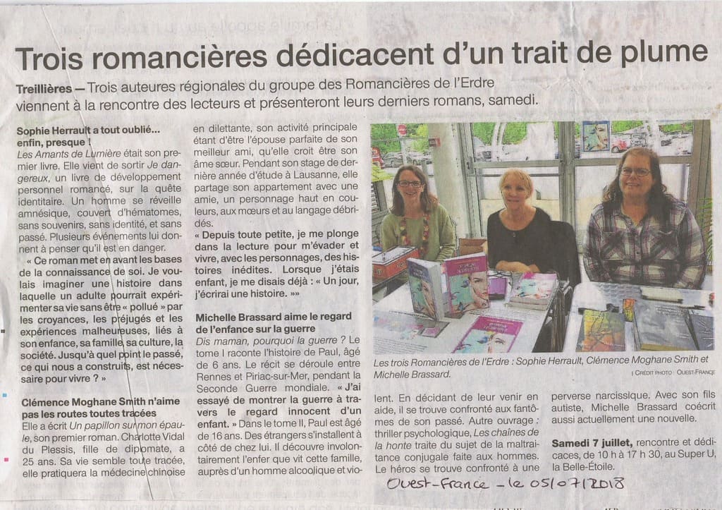 Article du Ouest France du 05.07.2018