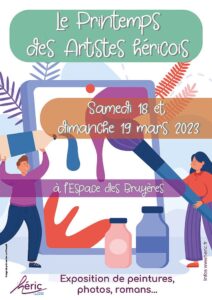 Affiche du printemps des artistes héricois (18 & 19.03.2023)