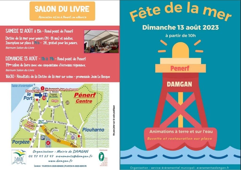 Programme fête de la mer Damgan 2023 (salon du livre)