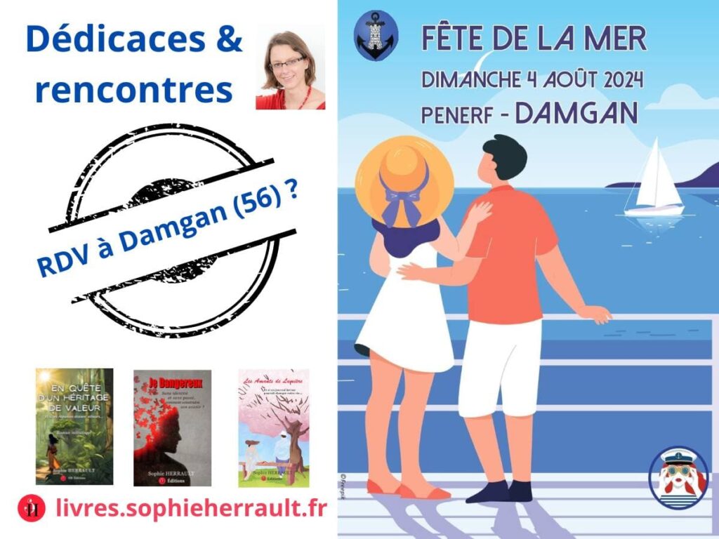 Affiche Fête de la mer et salon du livre Damgan 2024