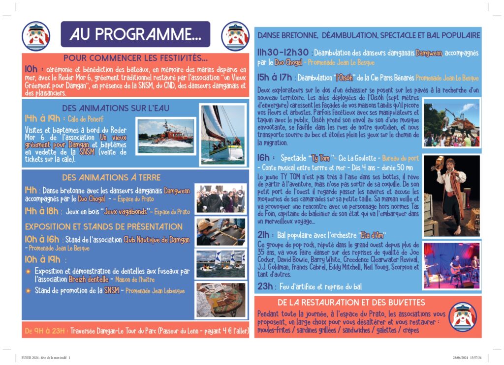 Fête de la mer Damgan 2024 - Programme Salon du livre