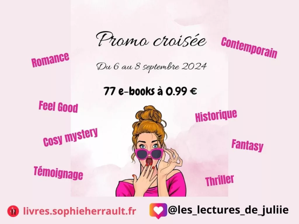 Promo ebooks rentrée 2024 avec les lectures de Julie