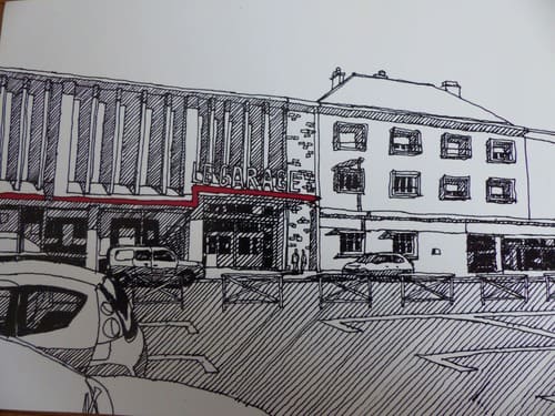 Le garage (Saint-Nazaire) - Illustration Manu Beaudoin