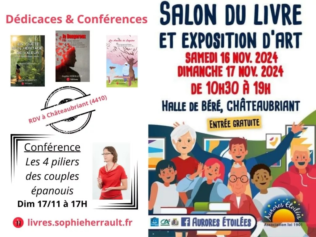 Affiche salon du livre de Châteaubriant les 16 et 17 novembre 2024