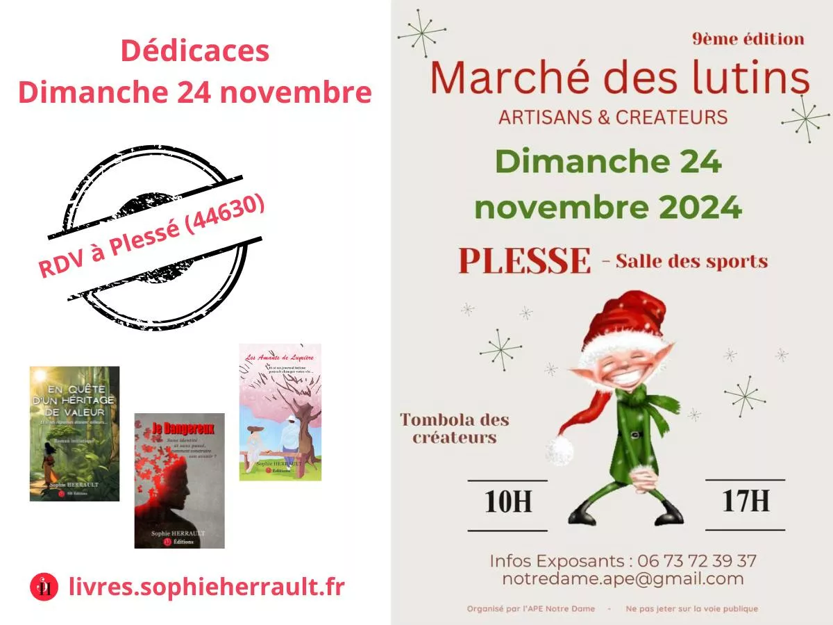 Affiche marché de Noël des lutins Plessé 24.11.2024