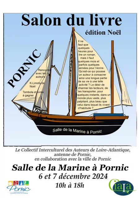 Affiche Salon Livre Noel Pornic 2024